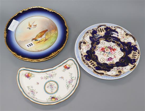 A group of French porcelain dessert dishes and plates etc